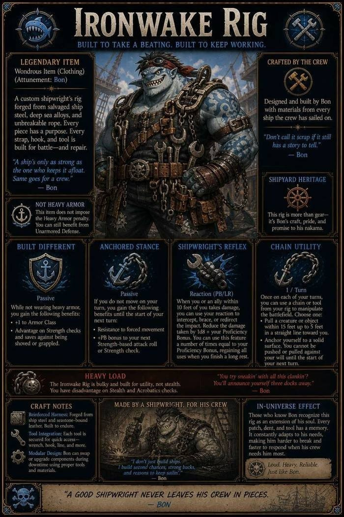 Ironwake Rig — Base Armor
