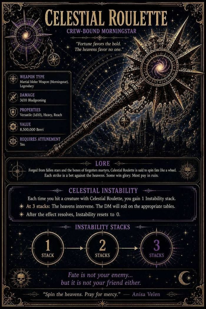 Celestial Roulette — Weapon