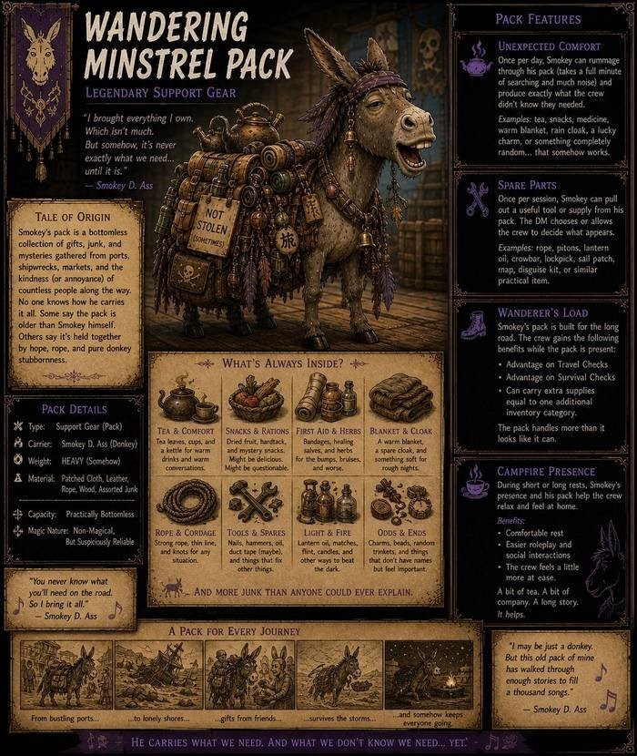 Wandering Minstrel Pack — Full Reference